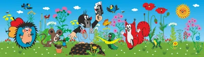 Immagine prodotto di Sanders & Sanders Bordo adesivo per carta da parati La piccola talpa Blu e verde - 600036 - 10 x 500 cm