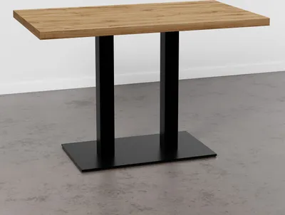 Produktbild von Bistrotisch 120x80 cm | Eiche Rom Natur | Gusseisen Gestell
