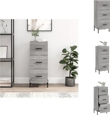 Produktbild von vidaXL Sideboard Grau Sonoma 34,5x34x90 cm Holzwerkstoff -  Sideboards