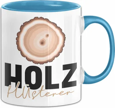 Produktbild von Schreiner Holz Tasse Geschenk Holz Flüsterer Tischler Handwerker Geschenk Männer (Blau)