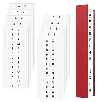Produktbild von 260 Stück Index Tabs Selbstklebende Register A-Z Alphabetische Registerregister, Transparente Register Tabs Aufkleber für Ordner Notebook Datei