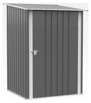 Produktbild von Metall Gerätehaus 0,92 m² 100x103x160cm Geräteschuppen mit Pultdach und abschließbarer Tür für den Außenbereich Grau