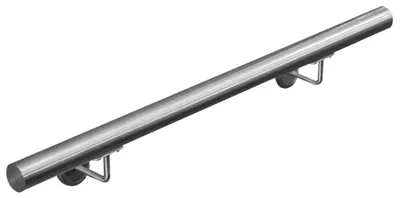 Obrázek produktu pro Zábradlí z nerezové oceli V2Aox, průměr: 4,2 cm, odolné proti korozi a povětrnostním vlivům, včetně montážního materiálu, držák, délka: 60 cm