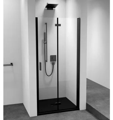 Obrázek produktu pro Polysan ZOOM BLACK sprchové dveře do niky 800mm, čiré sklo, pravé - ZL4815BR-01