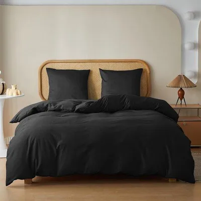 Produktbild von Famanu Bettwäsche Set 200 x 200 cm - Schwarz