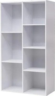 Immagine prodotto di Libreria moderna - Armadio a muro industriale - Libreria - Ripiani multipli - Armadio - Armadio portaoggetti - Aperto - Bianco
