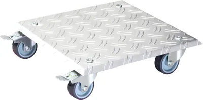 Produktbild von WAGNER Pflanzenroller ALASKA 28 x 28 x 7,5 cm, Alu Riffelblech, Softrollen, Bremsen, Tragkraft 100 kg, DE Ware - 20700401