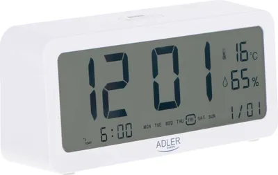 Obrázek produktu pro Budík Adler AD 1195w White, funkce budíku (AD 1195W)