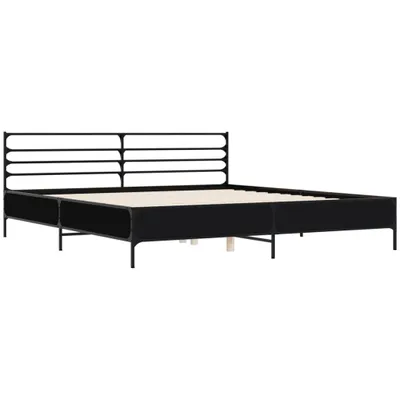Produktbild von Bettgestell Schwarz 180x200 cm Holzwerkstoff und Metall