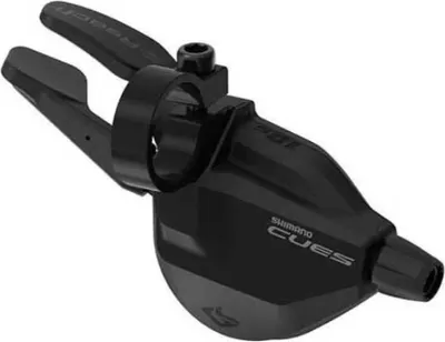 Productafbeelding van SHIMANO Versnellingenhendel CUES SL-U6050, korte hendel, 10-speed, met versnellingsindicator.