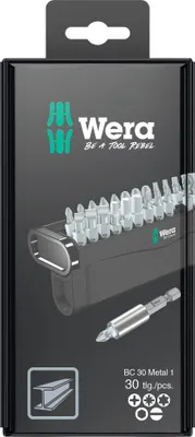 Produktbild von Wera 05057440001, 29 Stück(e), Phillips, Pozidriv, Geschlitzt, Torx Plus, 1/4", PH 1, PH 2, PH 3, PZ 1, PZ 2, PZ 3, TX10, TX15, TX20, TX25, TX30, TX40