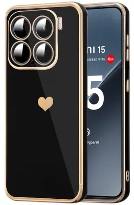 Image de Coque pour Xiaomi 15 - Protection TPU Cœur Antichoc Anti-Rayure Souple Noir