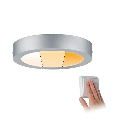Produktbild von Paulmann LED Aufbau Panel Ø22,5cm Carpo Chrom matt WarmDim 13W 1520lm Lichtfarbe regelbar 2300K 2500K 3000K