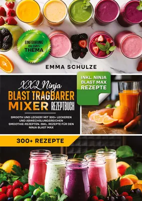 Produktbild von XXL Ninja Blast tragbarer Mixer Rezeptbuch