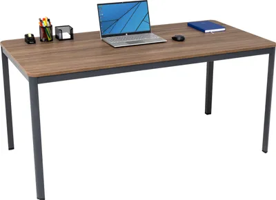 Produktbild von Schreibtisch Nova, 180x80x75 cm, Nussbaum Nachbildung/anthrazit
