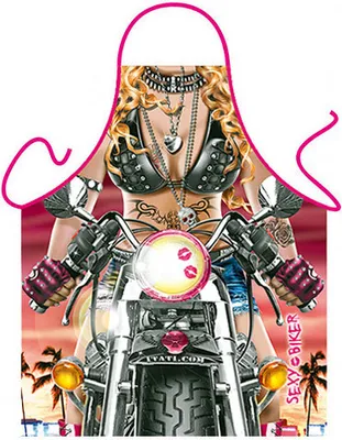 Produktbild von Schürze Sexy Motorradfrau