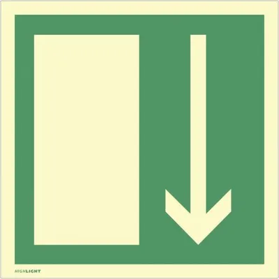 Produktbild von Dreifke® Aufkleber Notausgang, Folie, langnachleuchtend, 160-mcd, 148x148 mm