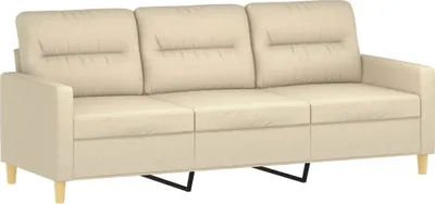Produktbild von 3-Sitzer-Sofa Creme 180 cm Stoff