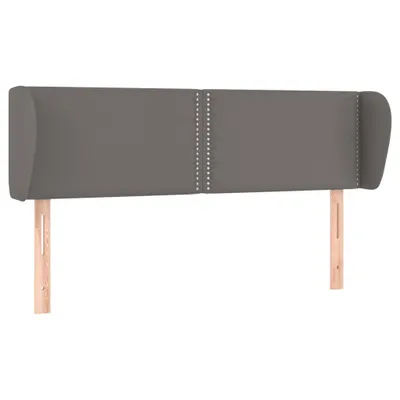 Obrázek produktu pro vidaXL Čelo postele s ušima šedé 147x23x78/88 cm Imitace kůže