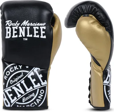 Zdjęcie produktu dla Skórzane rękawice bokserskie CYCLONE Gold/White/Black 10 oz R BENLEE