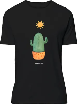 Produktbild von Mr. & Mrs. Panda Größe XL T-Shirt Kaktus Sonne - Schwarz - Geschenk, Sonnenschein, Tshirt, Kakteen, Shirt, Glück, mit Spruch, Trennung, Freundin, Scheidung