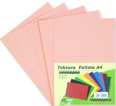 Produktbild von Tektura A4 falista brzoskwiniowa 5szt