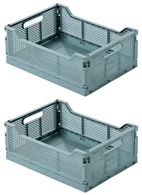 Obrázek produktu pro Sada dvou skládacích úložných košíků (40 x 30 x 15 cm)