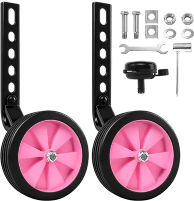 Productafbeelding van Zijwieltjes kinderfiets - 12 tot 20 inch - Roze