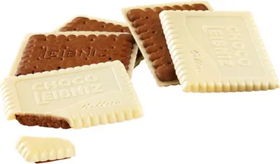 Produktbild von Leibniz Choco Black and White Kakao Keks mit weißer Schokolade 125g