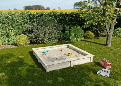Produktbild von Sandkasten 4-eck 150x150 cm Fichte