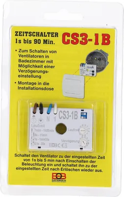 Produktbild von Elektrobock CS3-1B Nachlaufrelais Unterputz, Weiß