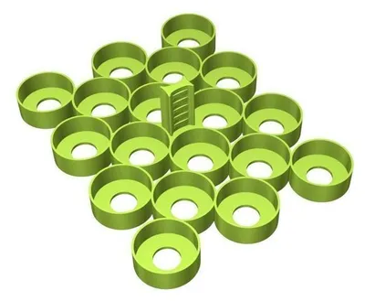 Immagine prodotto di Portacolori per vaschette Citadel, 18 scomparti, verde
