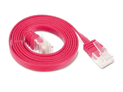 Produktbild von Patchkabel-Flachkabel U/UTP cat. 6 slim rot 3m