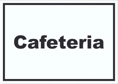 Produktbild von Cafeteria Schild mit Text Restaurant mit Selbstbedienung waagerecht A4 (210x297mm)