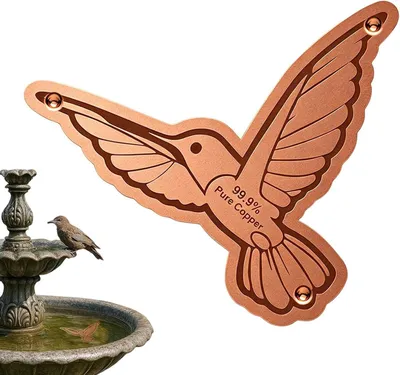 Produktbild von Kupferscheibe für eine sichere und leicht zu reinigende Vogeltränke für Garten, Terrasse, Balkon, Hof, Hinterhof, Außenbereiche, Haus, Boden und draußen