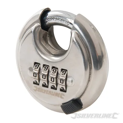 Immagine prodotto di Silverline 926157 Lucchetto in acciaio inox con combinazione a 4 cifre