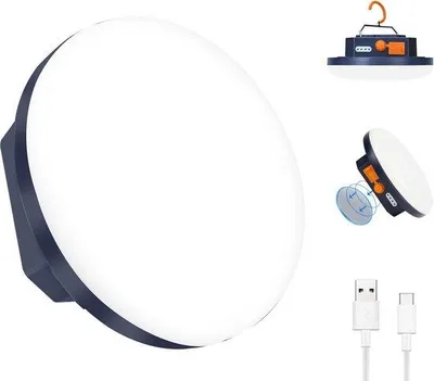 Obrázek produktu pro Přenosná kempingová lampa – dobíjecí – baterie 9900 mAh – 2000 lm – vodotěsná (IP65) – pro kempování a nouzové situace