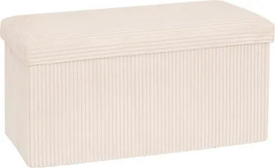 Productafbeelding van Eazy Living Pouf + Opbergbox Calie, beige
