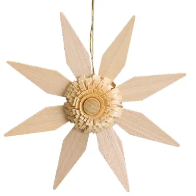 Produktbild von Christbaumschmuck Weihnachtsstern Natur Ø 11cm NEU