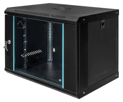 Zdjęcie produktu dla Szafa szafka Rack NETBERG 19" 9U 450x600x400mm wisząca instalacyjna czarna