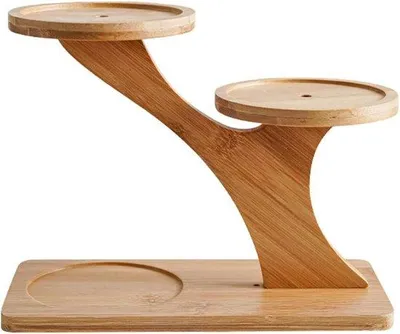 Produktbild von Famanu Pflanzenstand für Innen und Außen - Blumentopf-Halter für Balkon - Holz Pflanzenregal