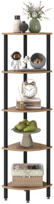 Eckregal 5-stufig, Eiche, industriell, 134 cm hoch