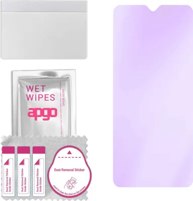 Produktbild von apgo Hybrid Schutzglas, kompatibel mit TCL 20 SE, Anti-Blue, 9H Härte, toller Ersatz für Hartglas, kratzfester Displayschutzglas, Displayschutz, Full Glue