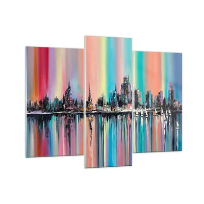 Produktbild von Bilder auf glas - Stadt Aussicht Wasser - 130x100cm - Glasbilder - Wandbilder - Kunstdruck - zum Aufhängen bereit - Wanddekoration aus Glas - Glas Bilder - Wandbild auf Glas - GCB130x100-3439