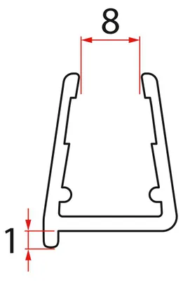 Produktbild von Polysan Bodendichtung unter Massivglas 8mm, 1000mm