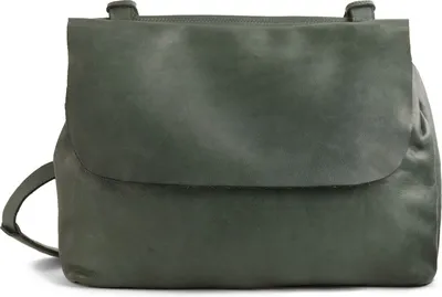 Produktbild von HAROLD'S Leder Umhängetasche Schultertasche Submarine Shoulderbag Flap Green dunkelgrün