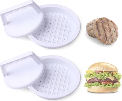 Obrázek produktu pro Tento multifunkční plastový lis na maso je ideální na hamburgery, masové koláče a pikniky.