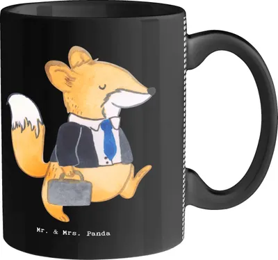 Produktbild von Mr. & Mrs. Panda Bedruckte Tasse Anwalt Herz - Schwarz - Geschenk, Keramiktasse, Staatsexamen, Büro, Office, Anwaltskanzlei, Kaffeebecher, Becher, Pott, Kaffeetasse