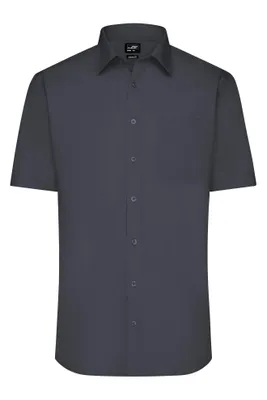 Produktbild von James & Nicholson Herren Popeline Hemd kurzarm JN680 carbon XL