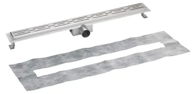 Image de Canal de douche avec grille de drainage - 60-120 cm